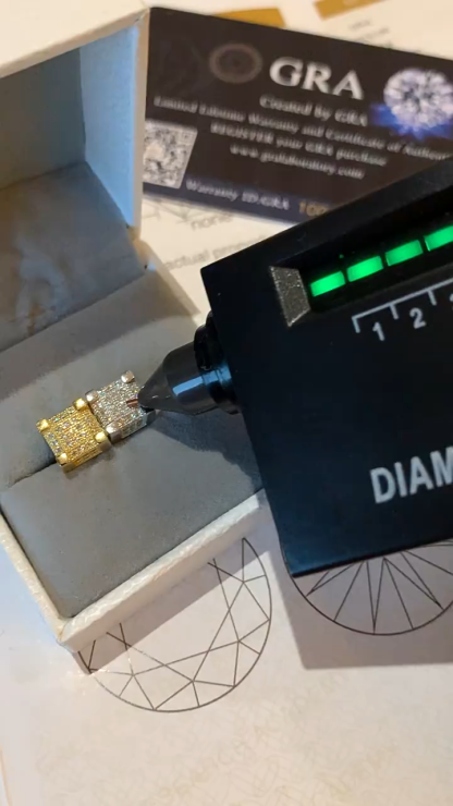 moissanite earrings suitable men women hip hop trend earrings