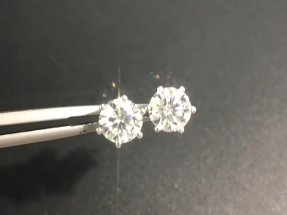 simple temperament ear stud 925 silver classic six claw 1 carat moissanite earrings