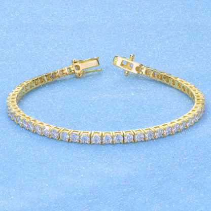 women 925 silver tennis bracelet fine braceletmoissanite tennis chain