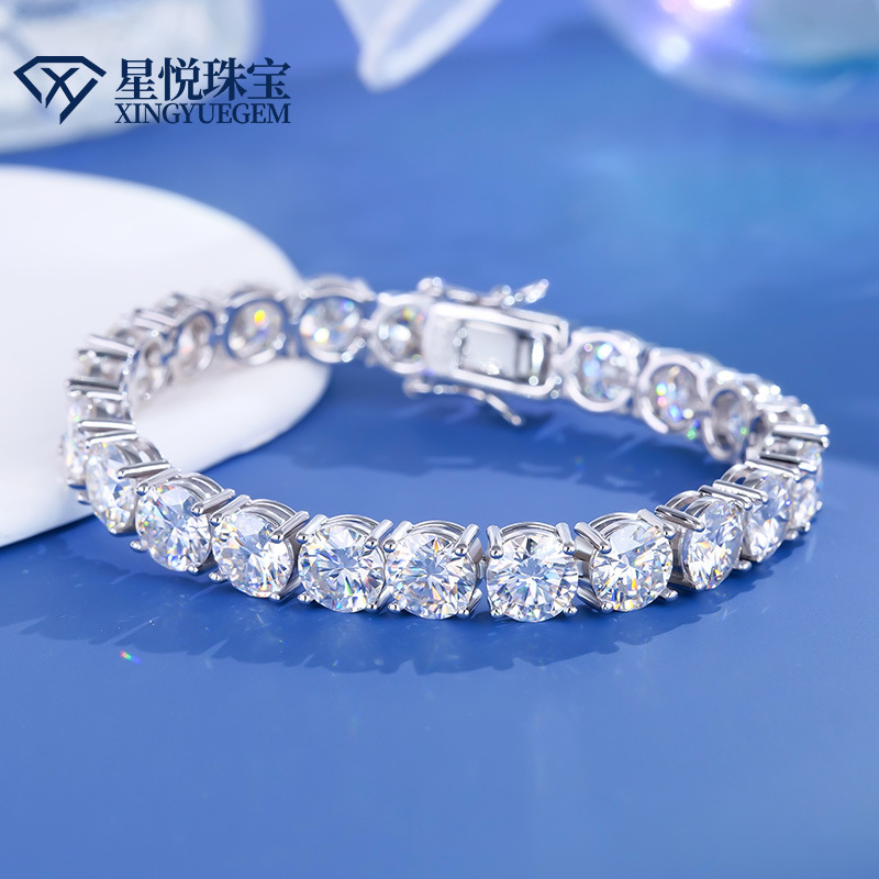 925 silver 2-4mm tennis bracelet fine bracelet moissanite tennis chain women