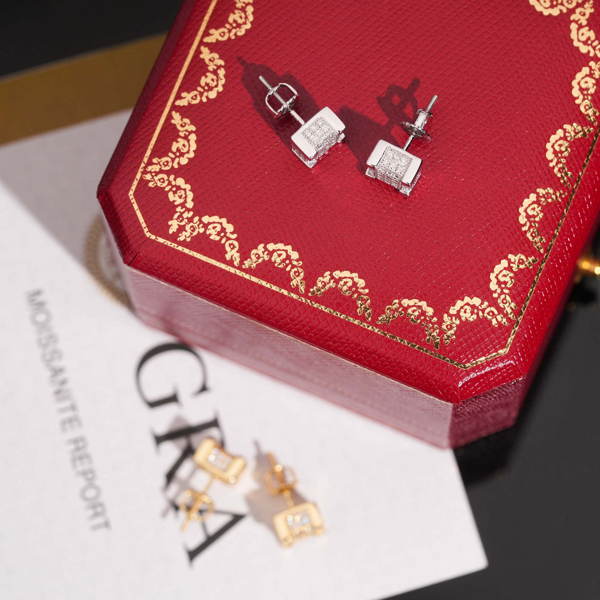 moissanite earrings suitable men women hip hop trend earrings