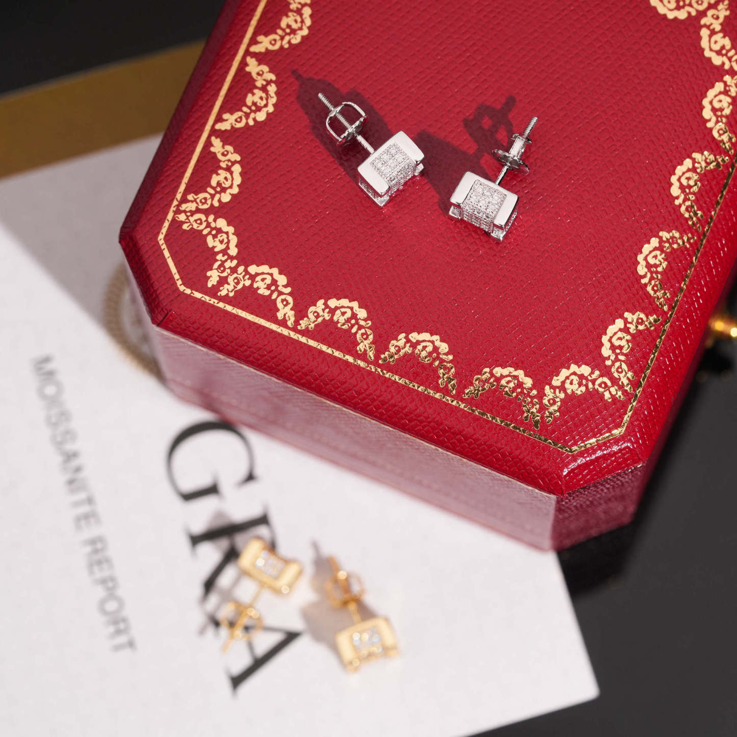 moissanite earrings suitable men women hip hop trend earrings