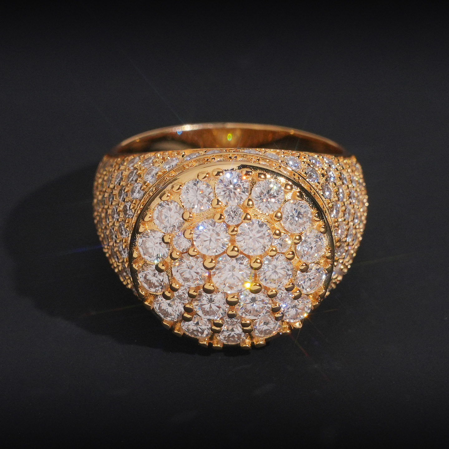 Hip hop trend s925 ring moissanite ring stock