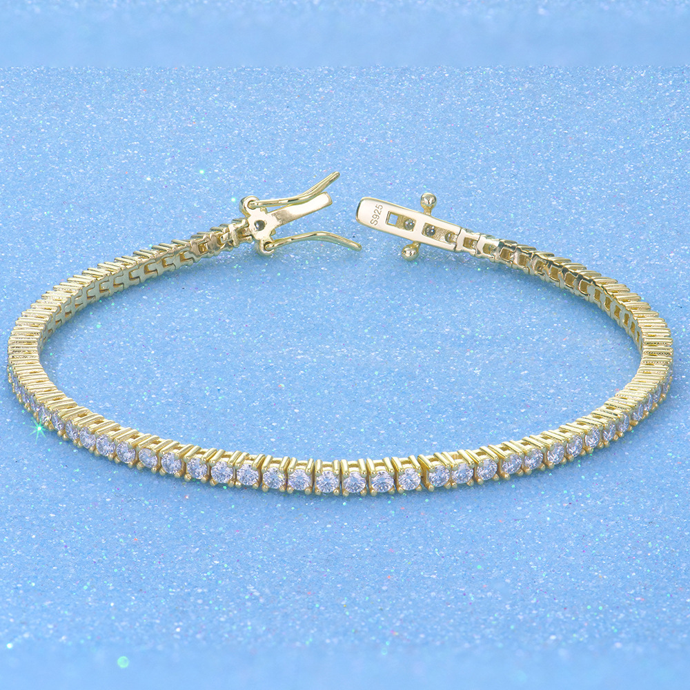 women 925 silver tennis bracelet fine braceletmoissanite tennis chain