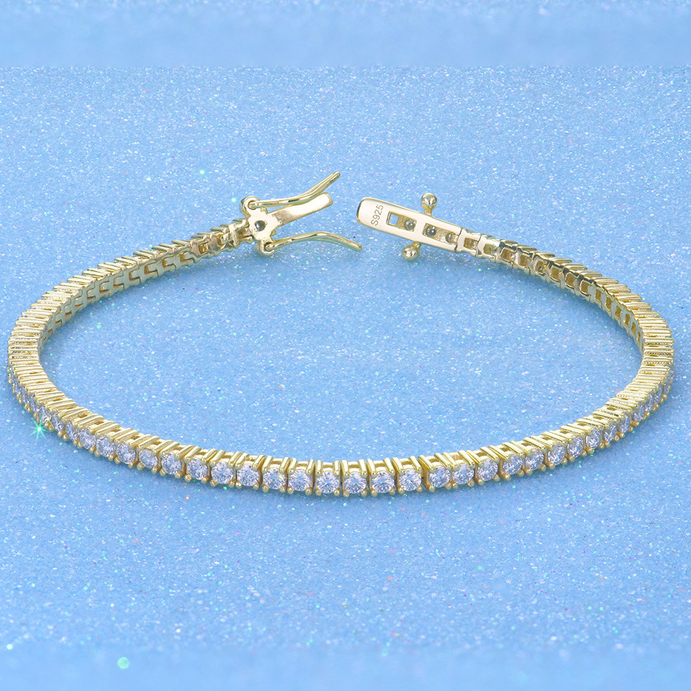 women 925 silver tennis bracelet fine braceletmoissanite tennis chain