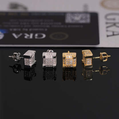 moissanite earrings suitable men women hip hop trend earrings