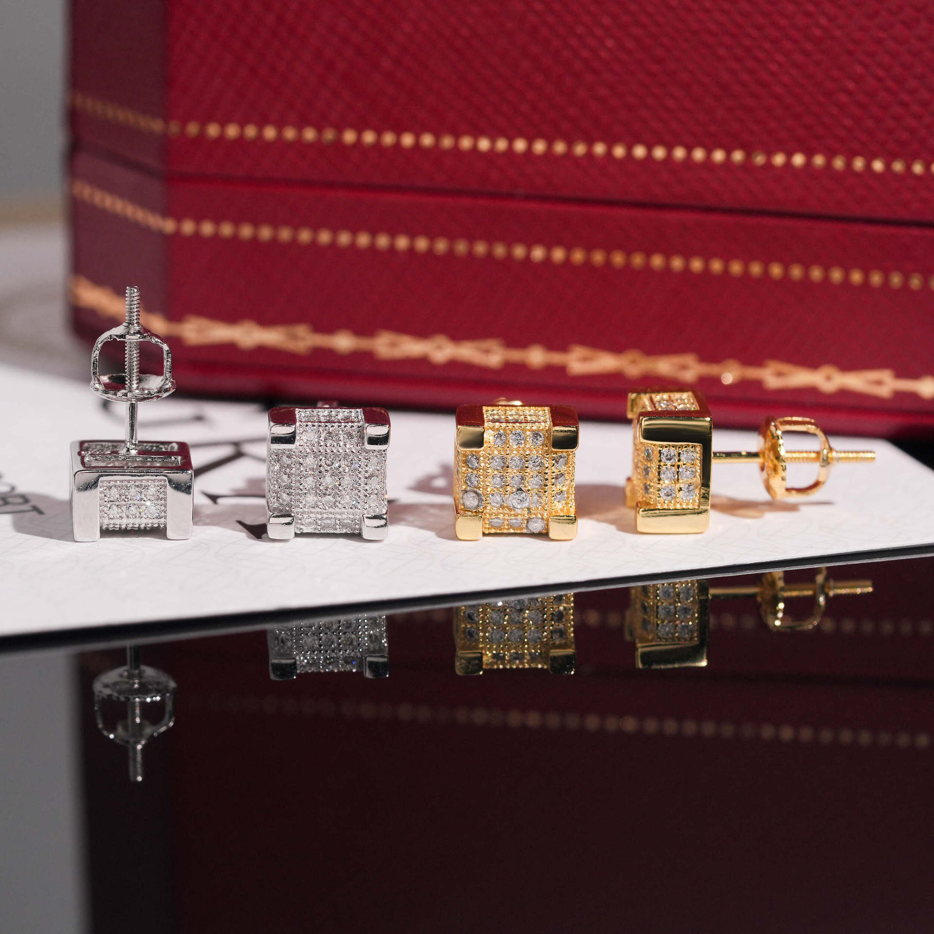 moissanite earrings suitable men women hip hop trend earrings