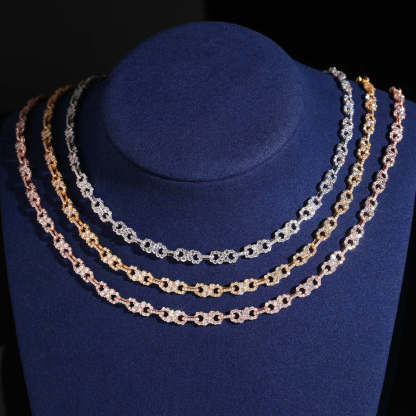 Hip hop trend bracelet 925 silver inlaid moissanite bracelet