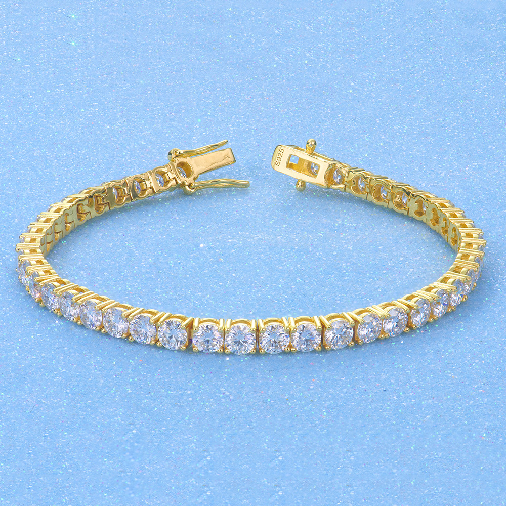 women 925 silver tennis bracelet fine braceletmoissanite tennis chain