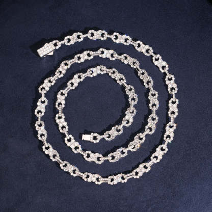 Hip hop trend bracelet 925 silver inlaid moissanite bracelet