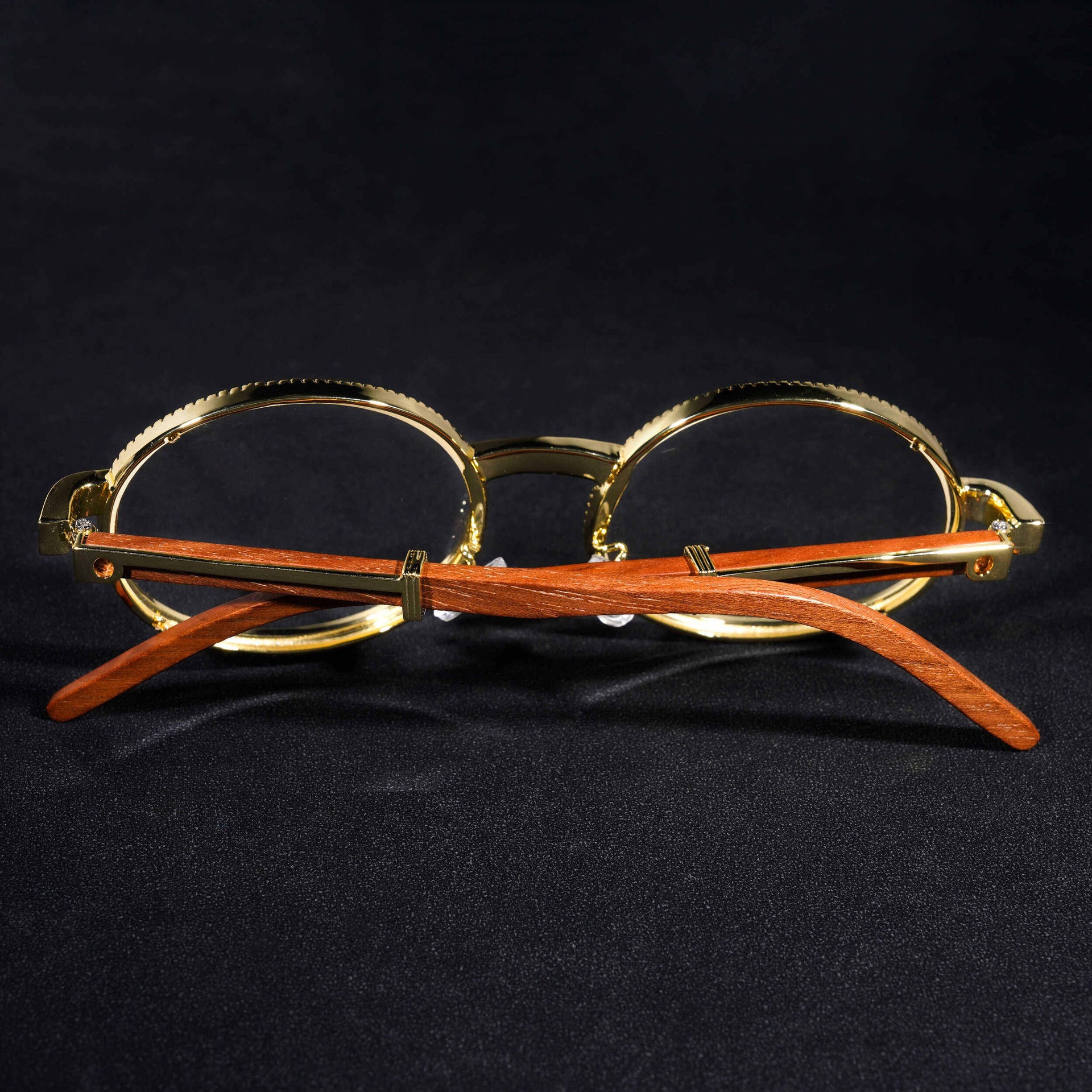 conical Copper inlaid cubic zirconia sunglasses