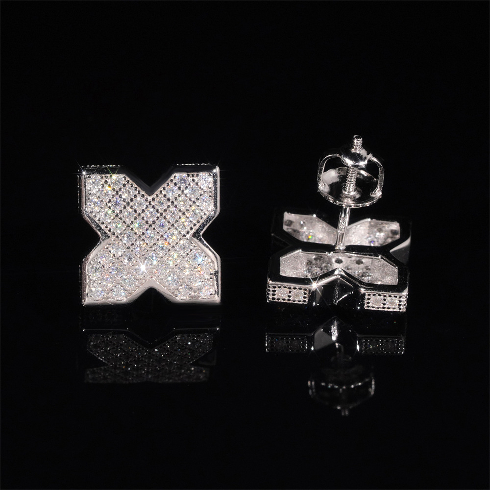 Luxury Original Windmill Cross Earstuds Moissanite ear stud