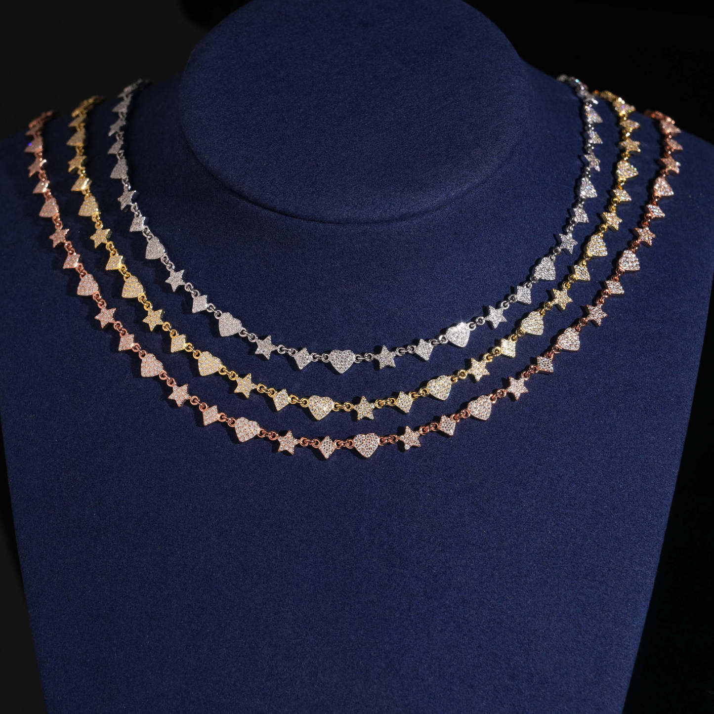 Hip hop style silver inlaid moissanite bracelet