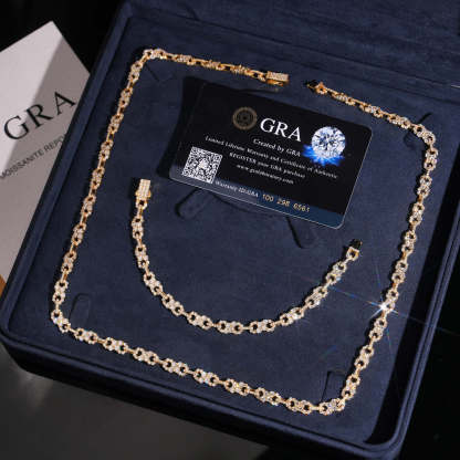 Hip hop trend bracelet 925 silver inlaid moissanite bracelet