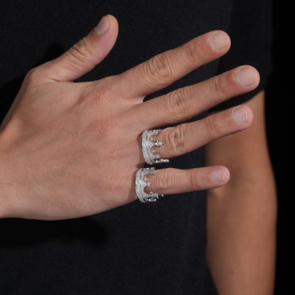 New Fashion Crown Ring s925 Silver Moissanite Rings