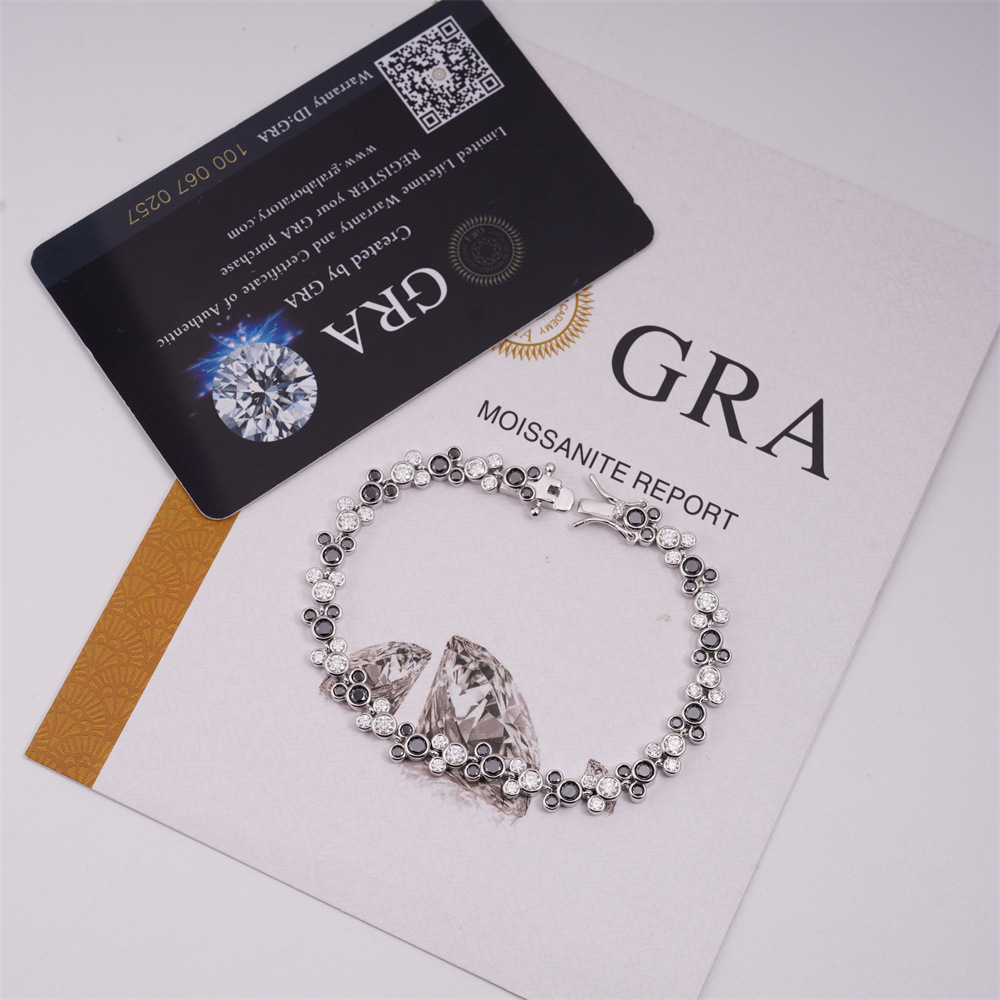 9.3mm Light Luxury Fashion Bracelet S925 Silver Moissanite Bracelet