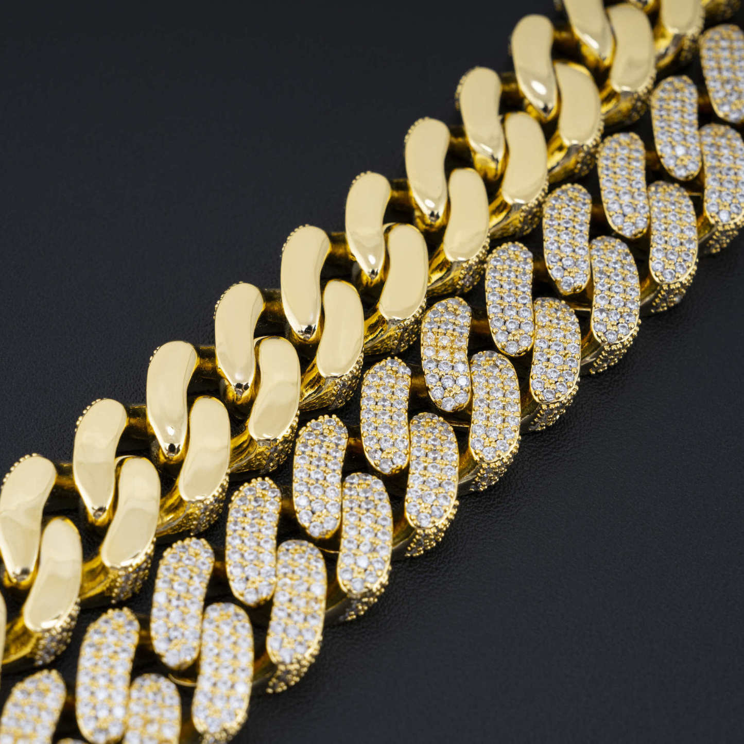 18mm Cuban necklace diamond hip-hop jewelry copper inlaid cubic zirconia necklace