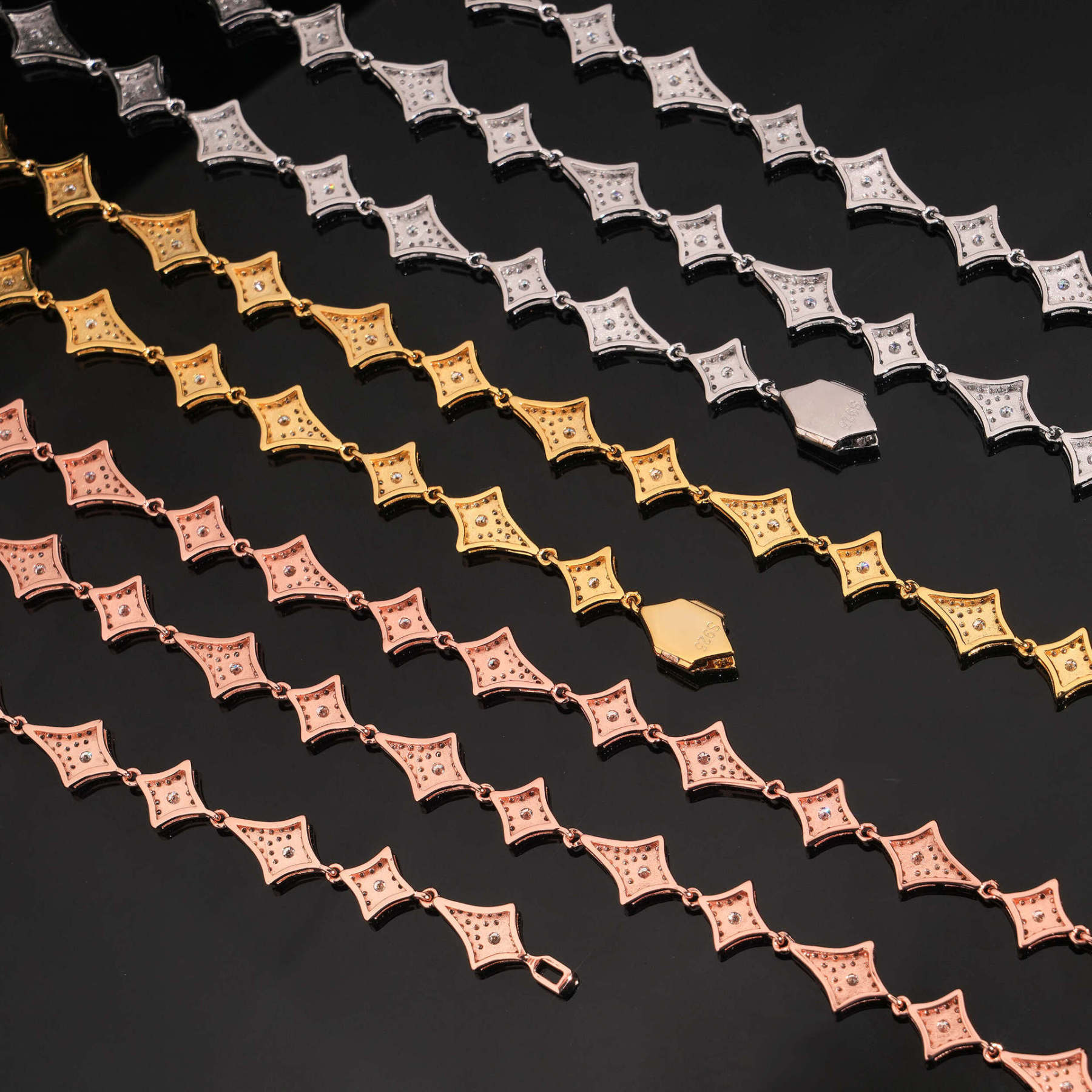 Personalized trend 925 silver moissanite bracelet