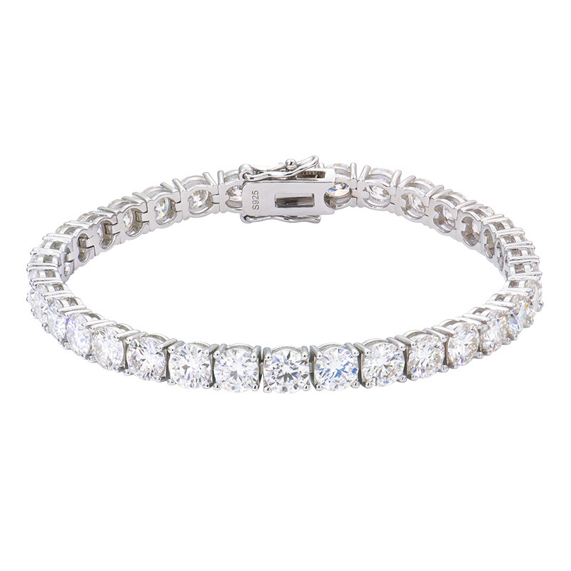 colored moissanite tennis necklace light luxury minimalist necklace