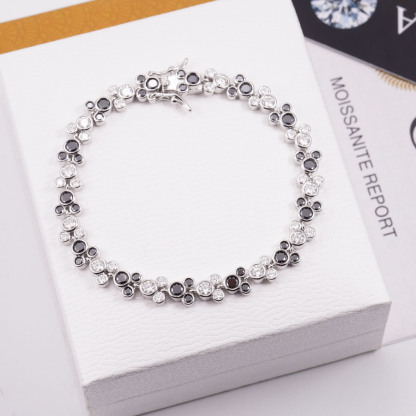 9.3mm Light Luxury Fashion Bracelet S925 Silver Moissanite Bracelet