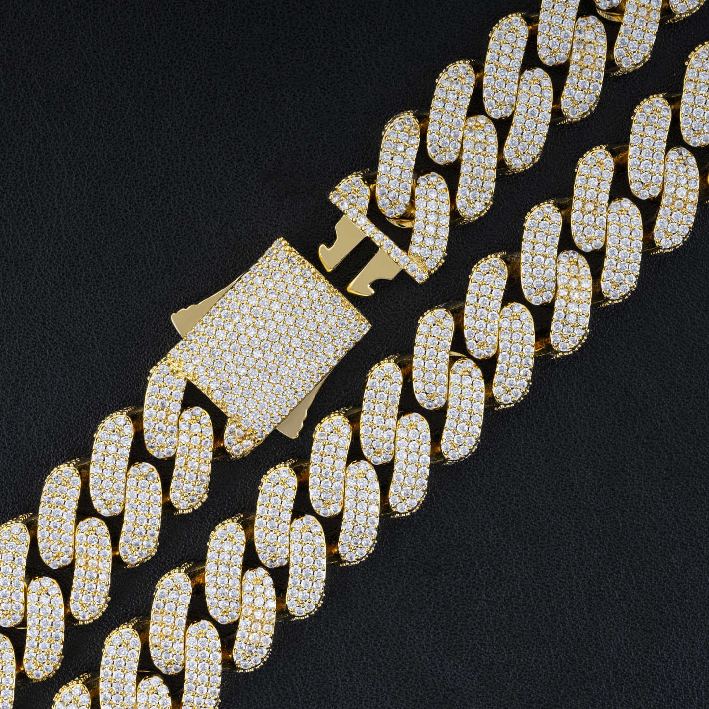 18mm Cuban necklace diamond hip-hop jewelry copper inlaid cubic zirconia necklace