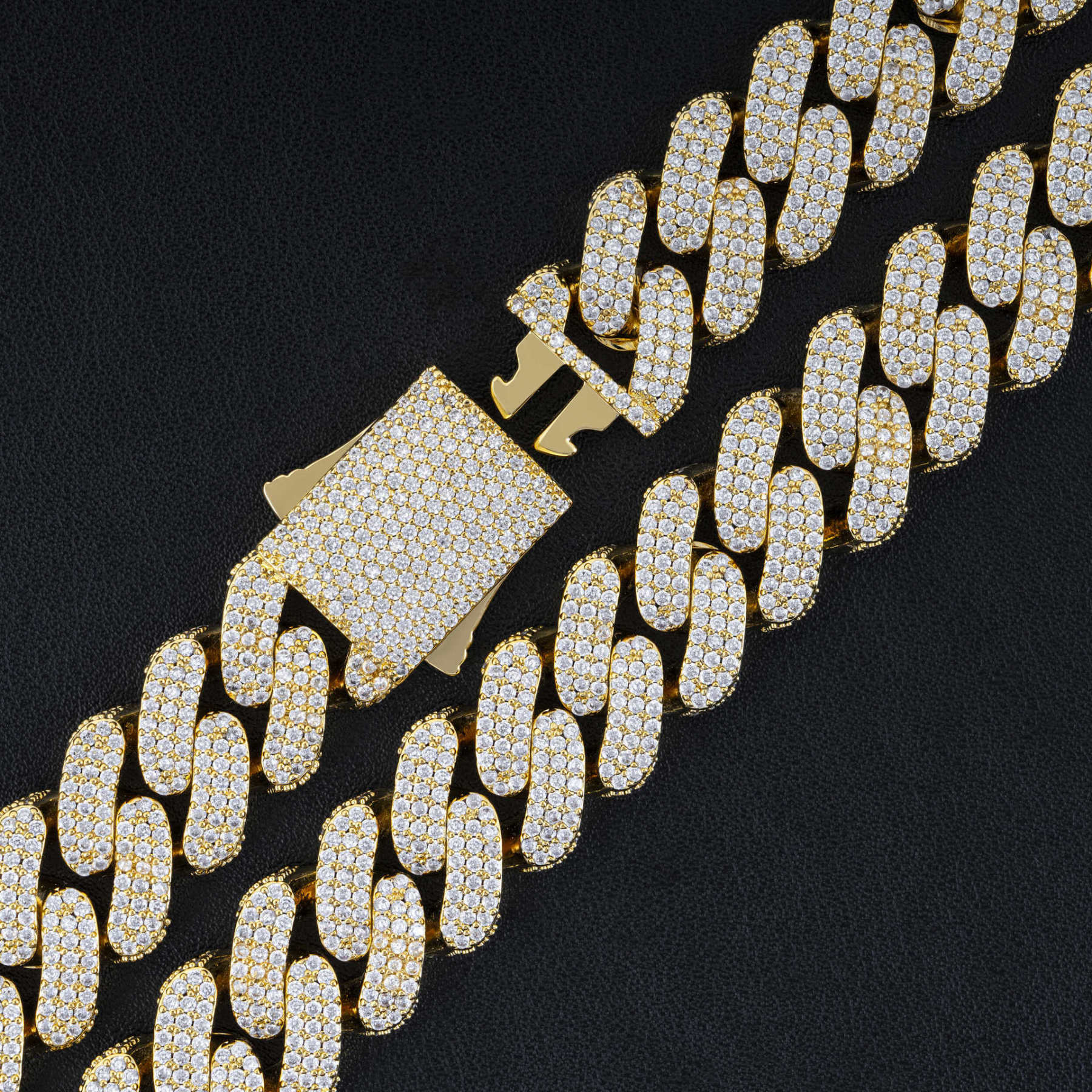 18mm Cuban necklace diamond hip-hop jewelry copper inlaid cubic zirconia necklace