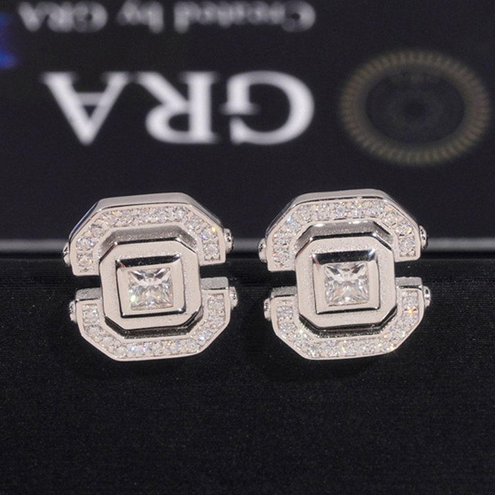 fashion jewelry S925 silver man inlaid moissanite ring