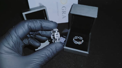 creativity lock design ring s925 silver moissanite ring