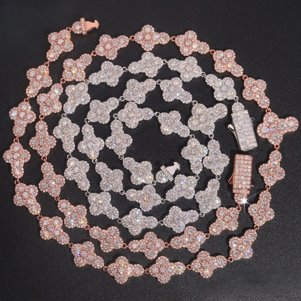 13mm cross Cuban necklace copper inlaid cubic zirconia Cuban necklace