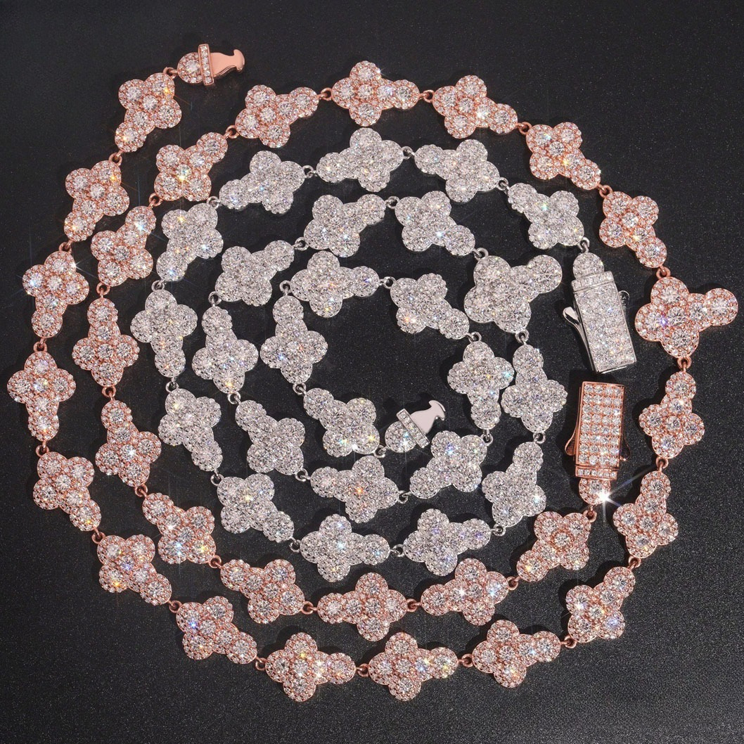 13mm cross Cuban necklace copper inlaid cubic zirconia Cuban necklace