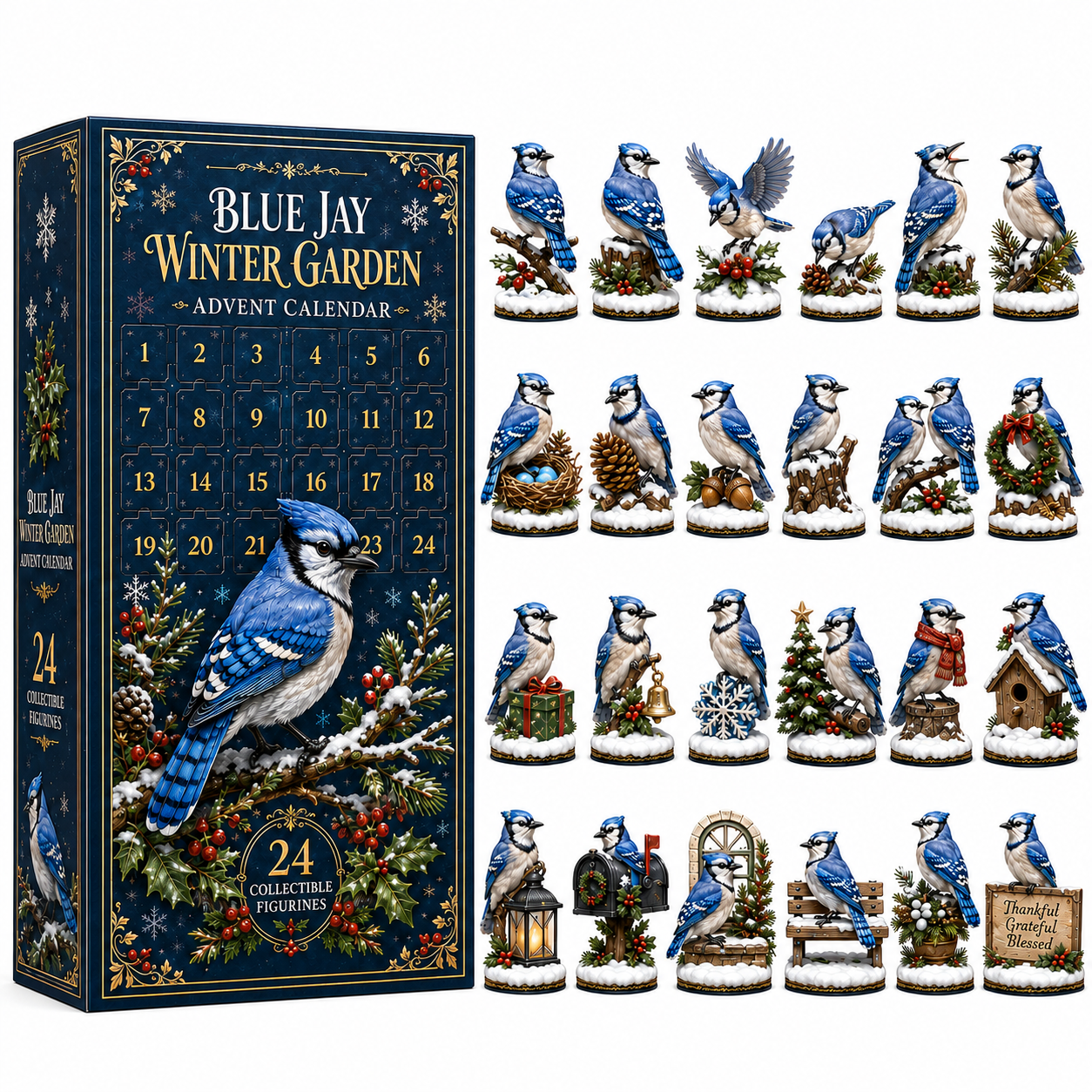 Blue Jay 24-Day Advent Calendar – Christmas Countdown Collectible Figurines - 21