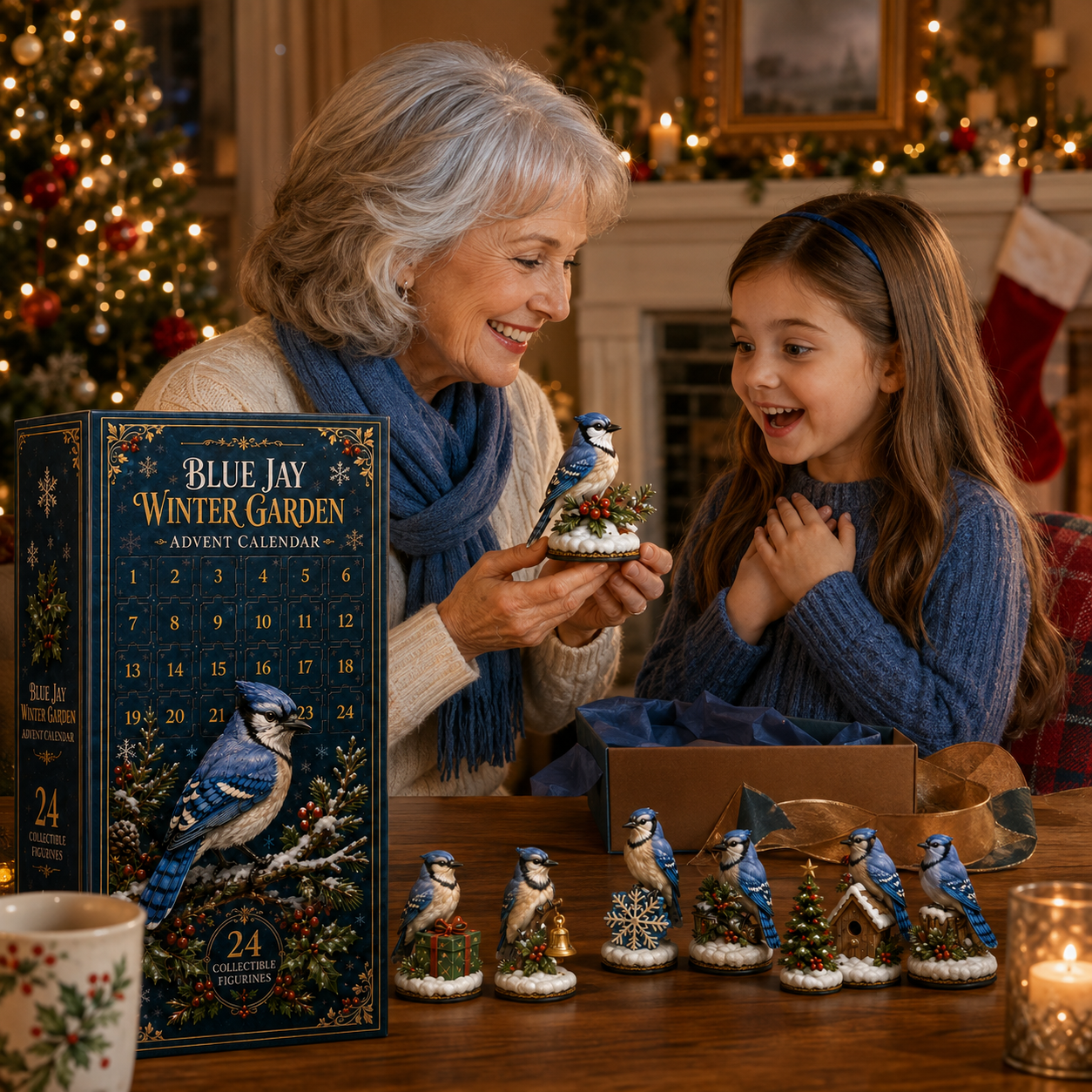 Blue Jay 24-Day Advent Calendar – Christmas Countdown Collectible Figurines - 14