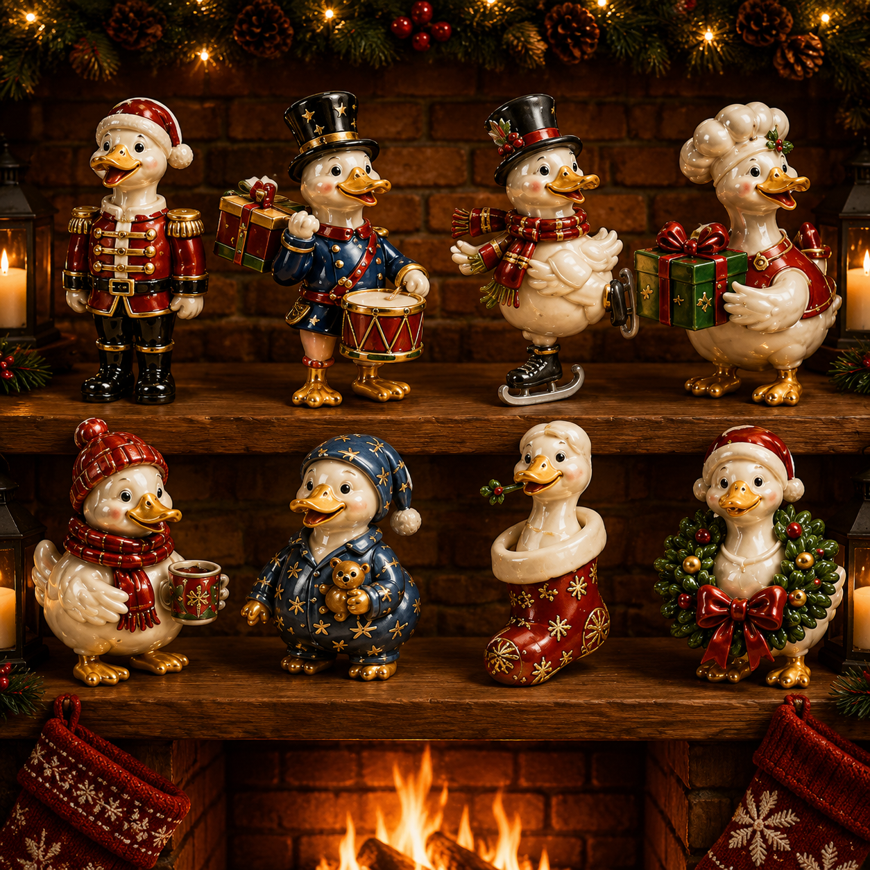 Duck 24-Day Advent Calendar – Christmas Countdown Collectible Figurines - 4