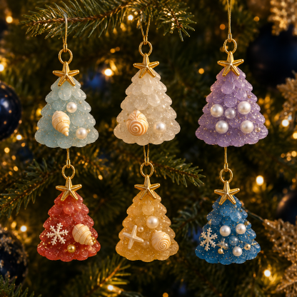 ✨Sea Glass Christmas Tree Ornament Advent Calendar - 10