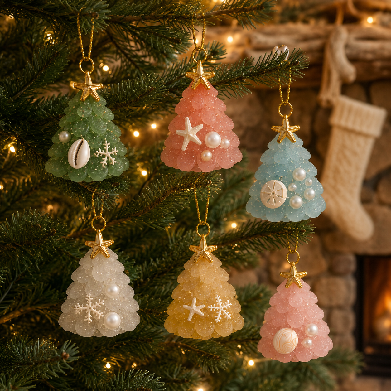 ✨Sea Glass Christmas Tree Ornament Advent Calendar - 8