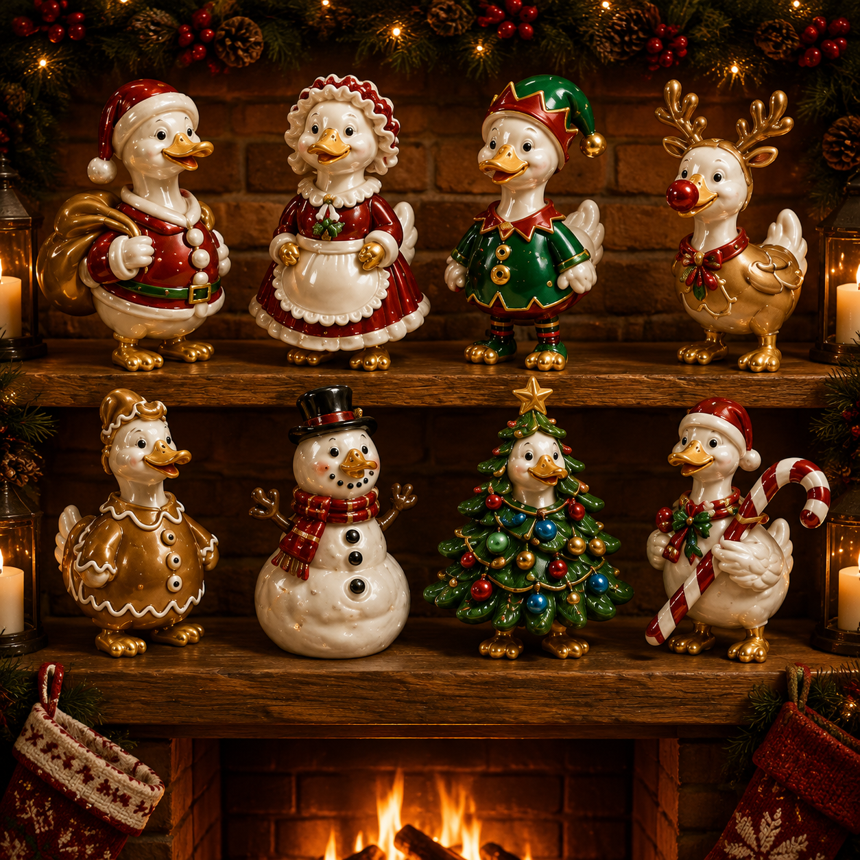 Duck 24-Day Advent Calendar – Christmas Countdown Collectible Figurines - 2
