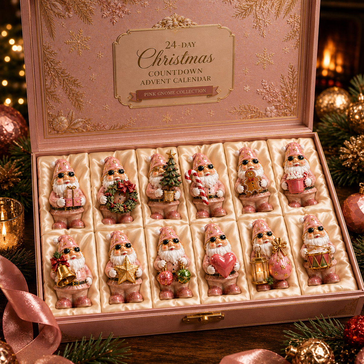 ✨24-Day Christmas Countdown Advent Calendar – Pink Dwarf Series - 9