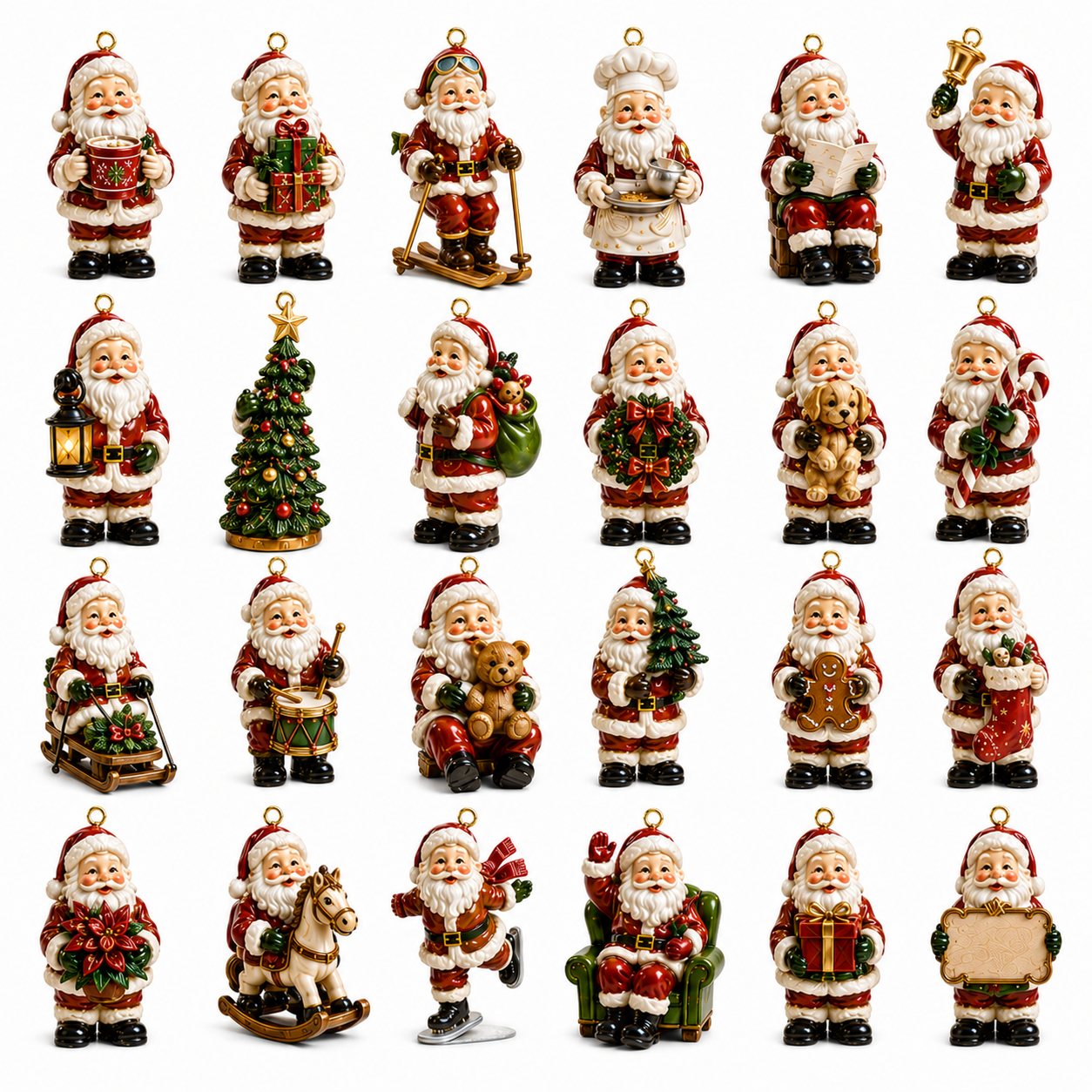 ✨24-Day Christmas Countdown Advent Calendar – Vintage Santa Series - 11