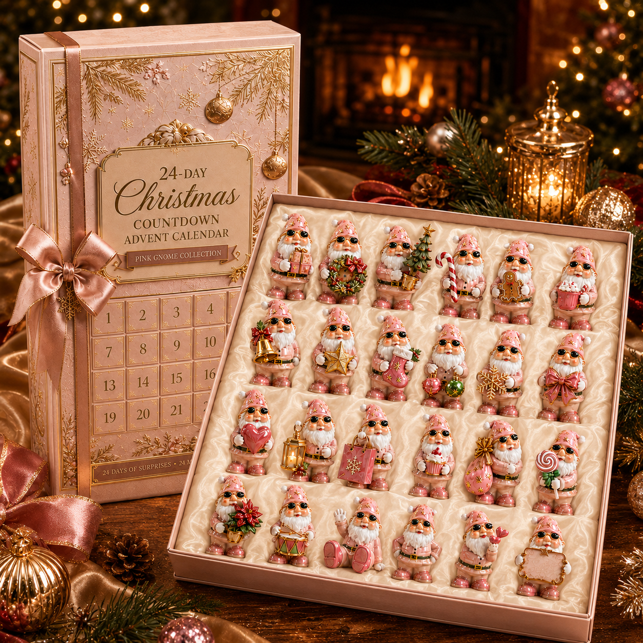 ✨24-Day Christmas Countdown Advent Calendar – Pink Dwarf Series - 1