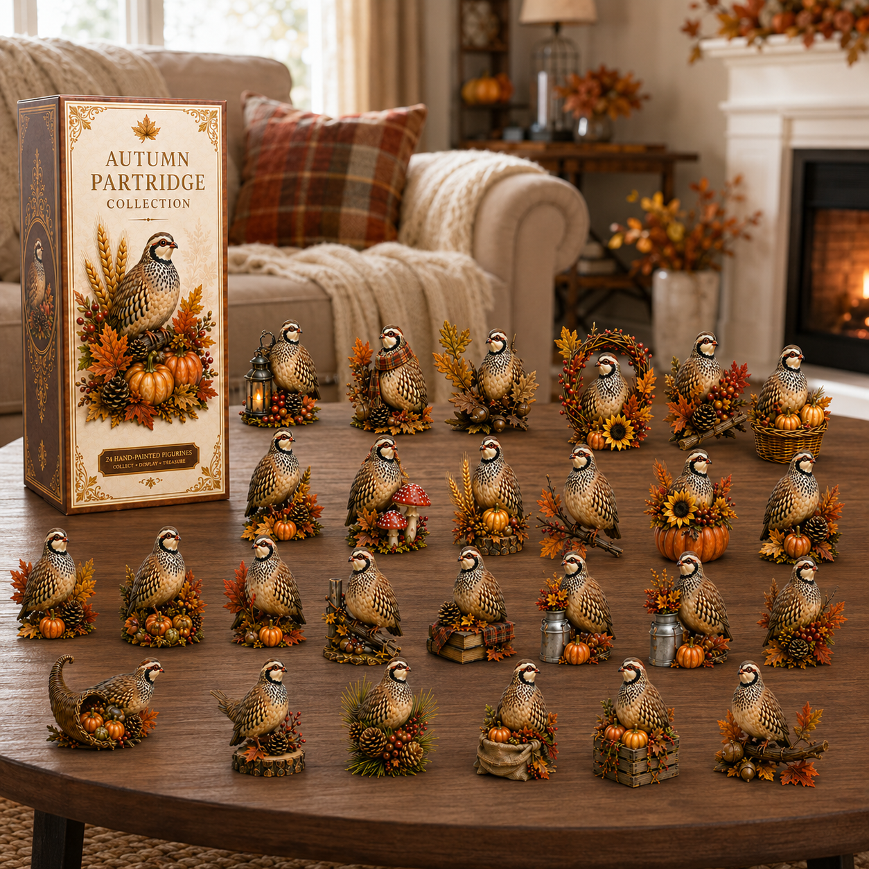 24-Day Partridge Advent Calendar | Hand-Painted Figurine Countdown Gift - 7