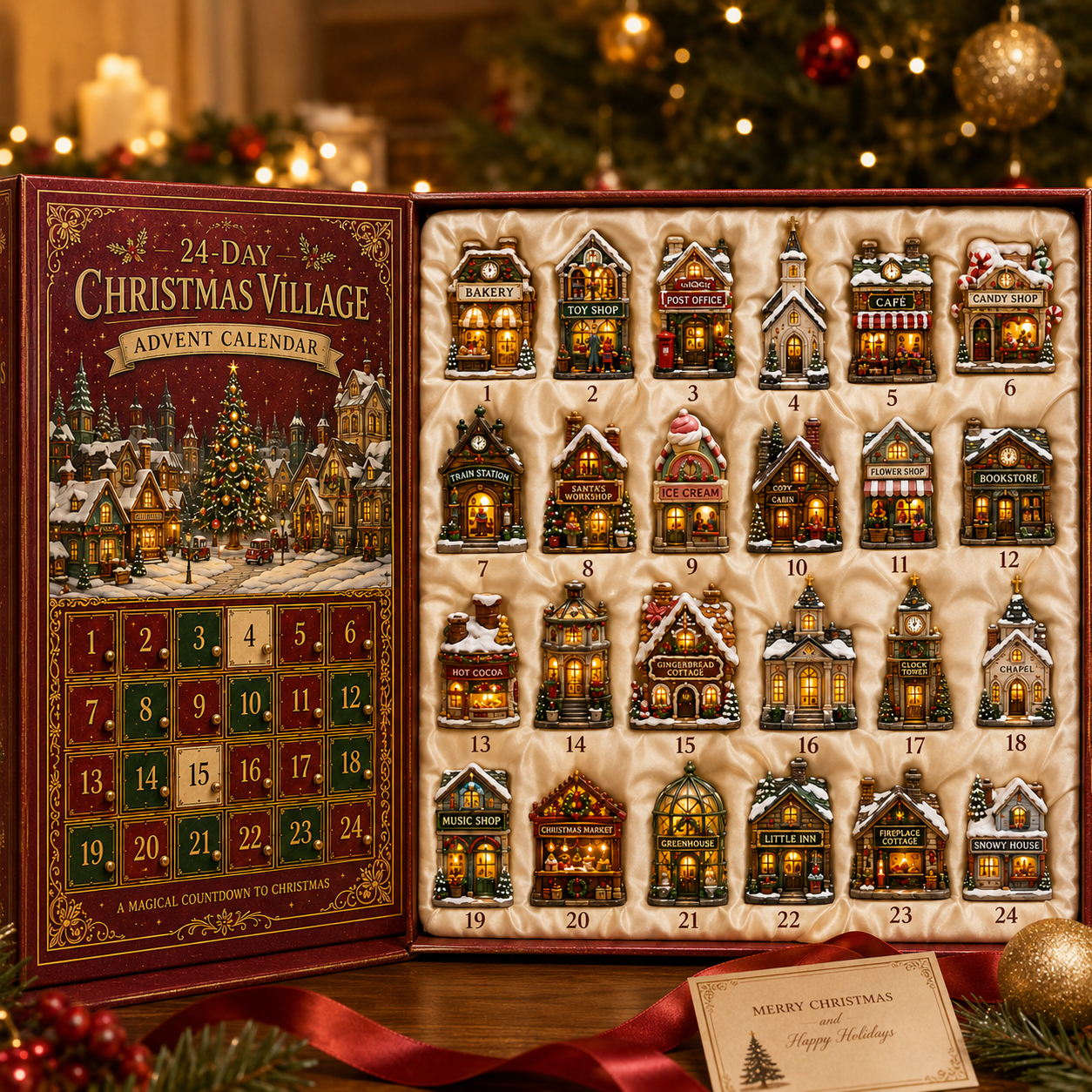 ✨24-Day Christmas Countdown Advent Calendar – Christmas Town - 1