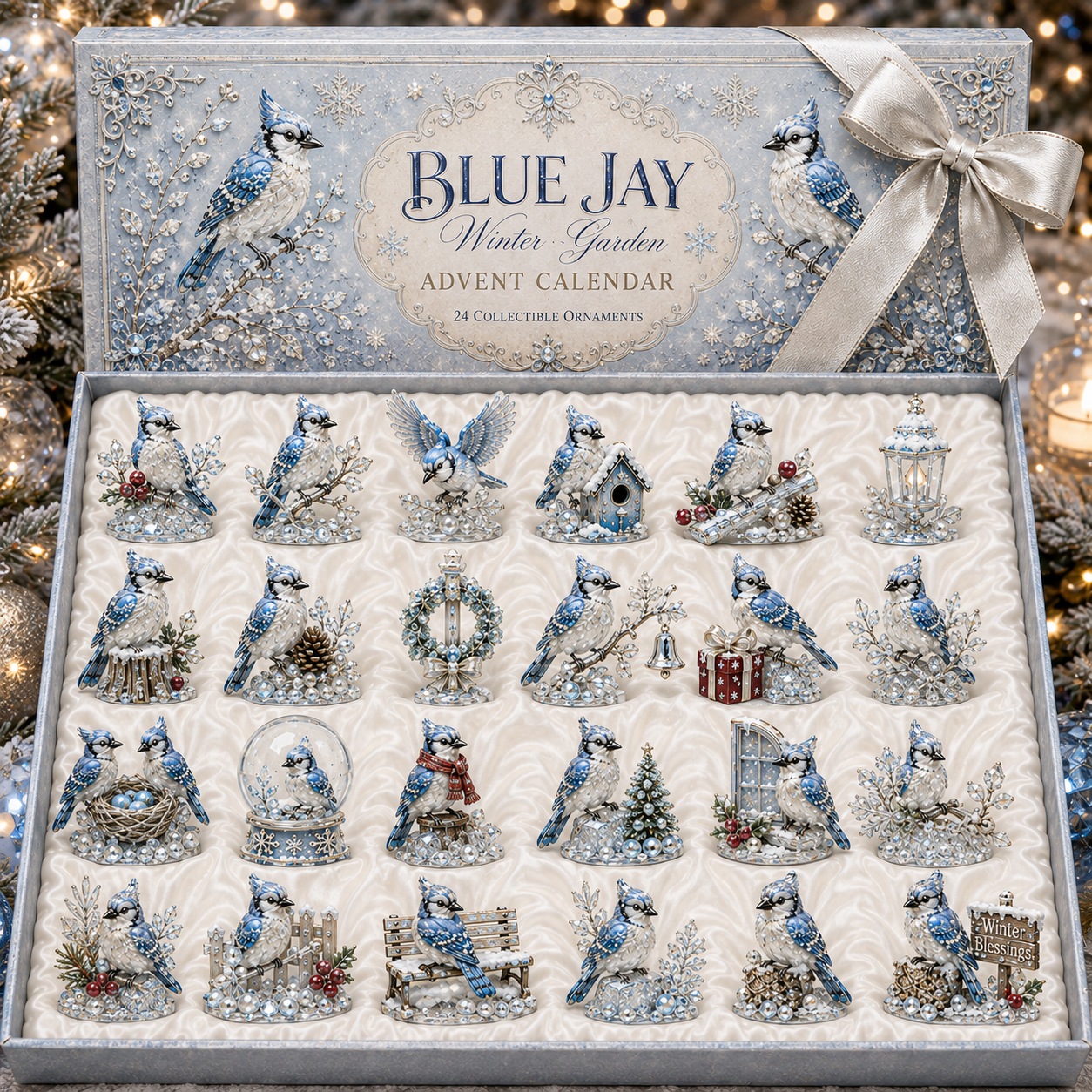 Blue Jay 24-Day Advent Calendar – Christmas Countdown Collectible Figurines - 1