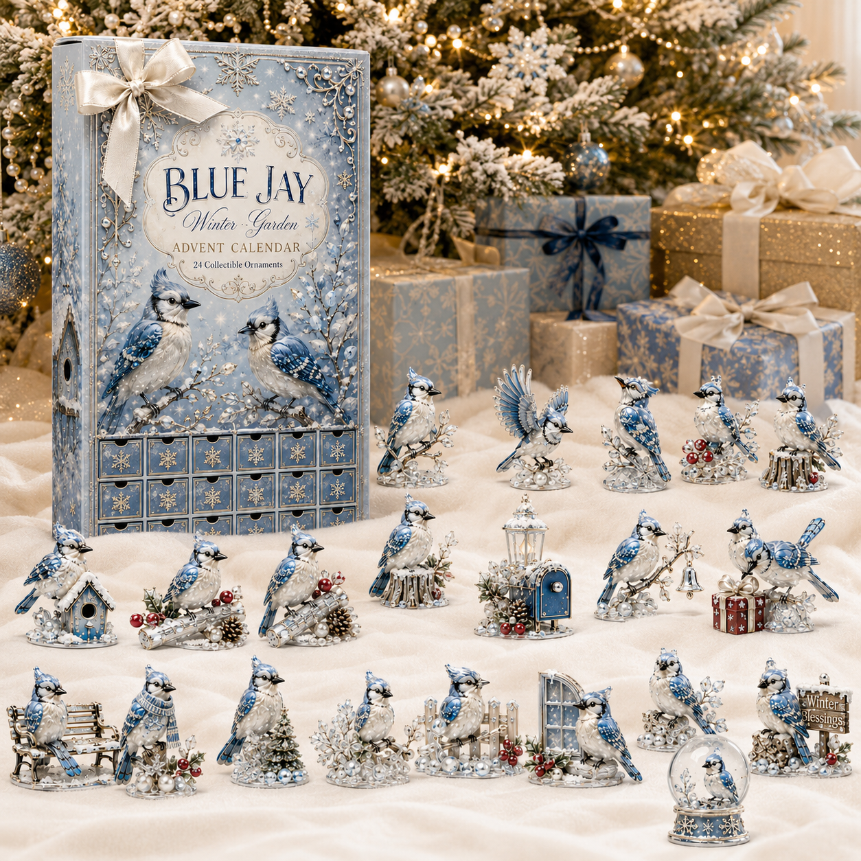 Blue Jay 24-Day Advent Calendar – Christmas Countdown Collectible Figurines - 4