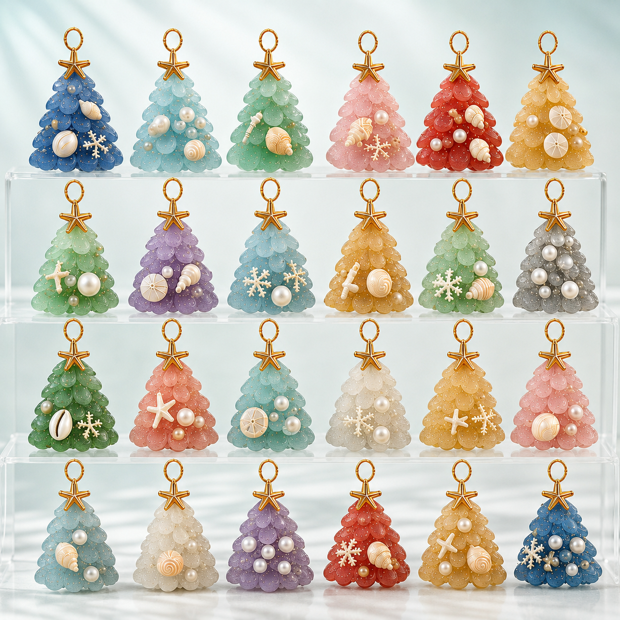 ✨Sea Glass Christmas Tree Ornament Advent Calendar - 11