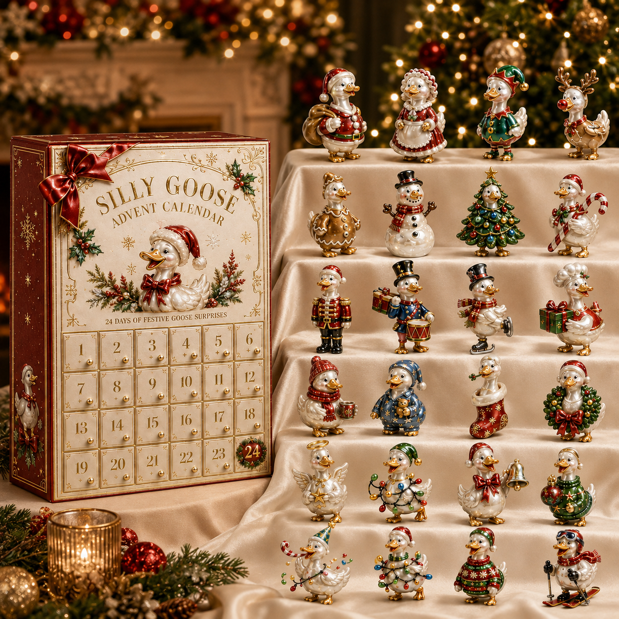 Duck 24-Day Advent Calendar – Christmas Countdown Collectible Figurines - 1