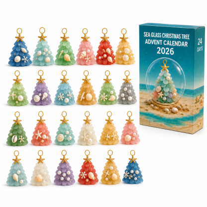 ✨Sea Glass Christmas Tree Ornament Advent Calendar - 12