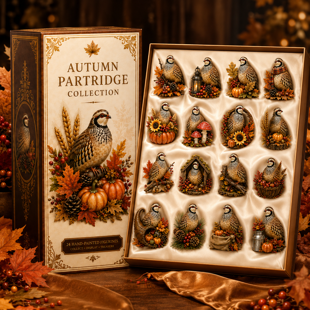 24-Day Partridge Advent Calendar | Hand-Painted Figurine Countdown Gift - 11