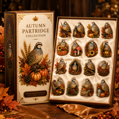 24-Day Partridge Advent Calendar | Hand-Painted Figurine Countdown Gift - 11