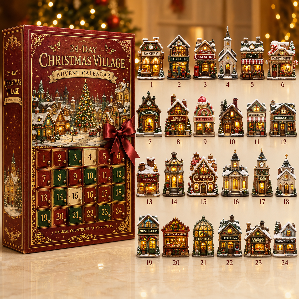 ✨24-Day Christmas Countdown Advent Calendar – Christmas Town - 2