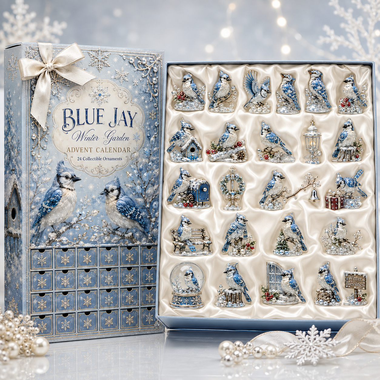 Blue Jay 24-Day Advent Calendar – Christmas Countdown Collectible Figurines - 5